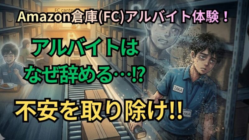 なぜアルバイトはいきなり消えるのか？Amazon倉庫(FC)アルバイトの体験!