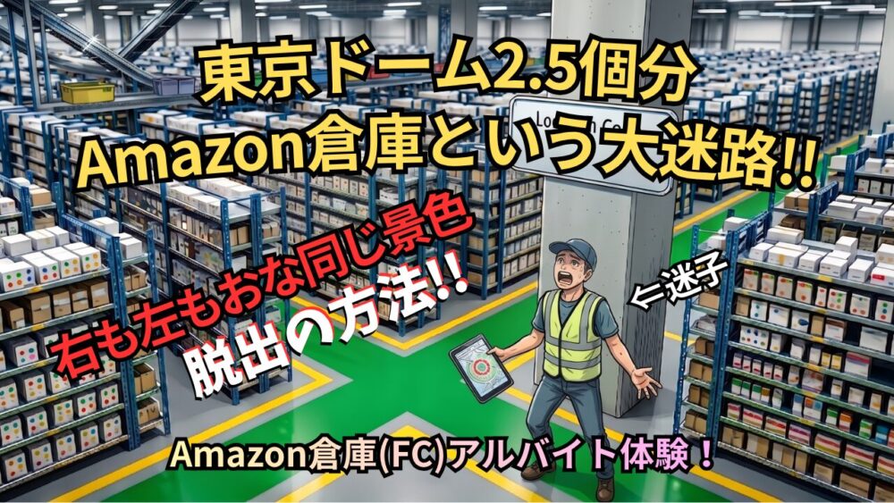 Amazon倉庫は巨大迷路!?新人バイトが迷子にならずに生還する3つの秘策
