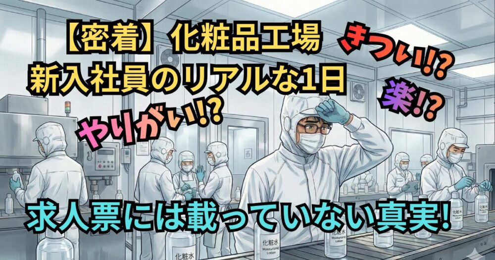 【化粧品工場ライン作業】まだ1ヶ月の新入社員に密着！未経験からの可能性!
