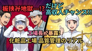 【工場長目線】化粧品工場の品質管理のリアル：板挟みの辛さとやりがいを解説します! 