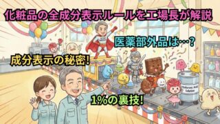 【化粧品工場で働く知識】化粧品の全成分表示ルールを解説 