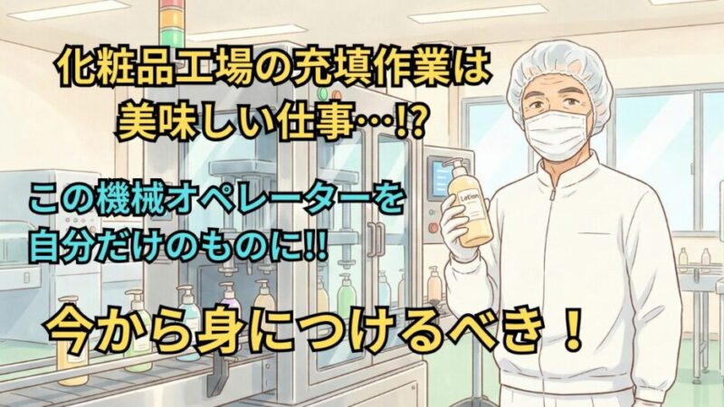 【もと工場長が語る】化粧品工場の「充填作業」が実は“おいしい”仕事である理由！ 