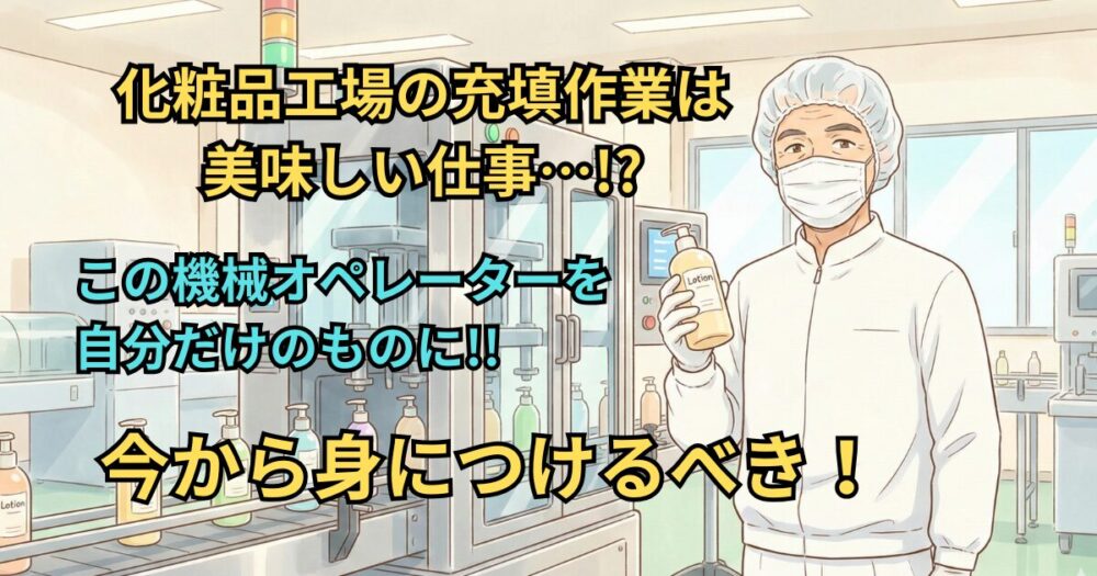 【もと工場長が語る】化粧品工場の「充填作業」が実は“おいしい”仕事である理由！