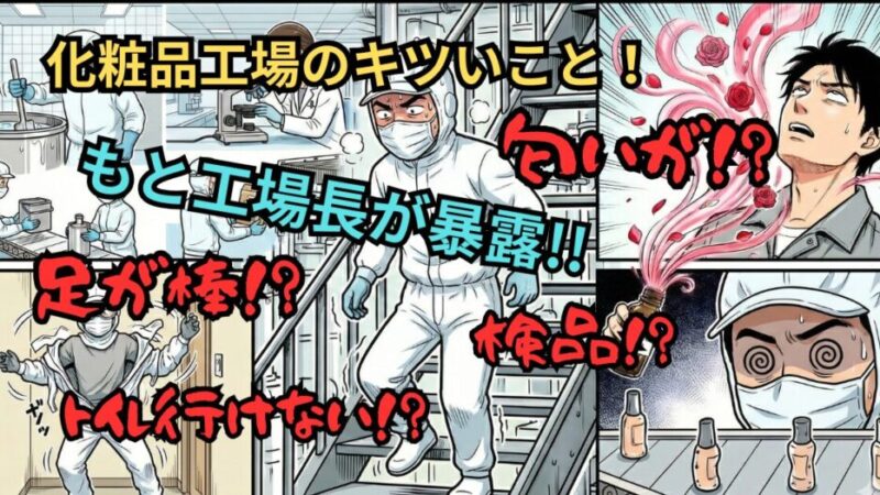 【コスメの仕事】化粧品工場はきつい？もと工場長が明かす「クリーンルーム・原料臭・検品」の実態!! 