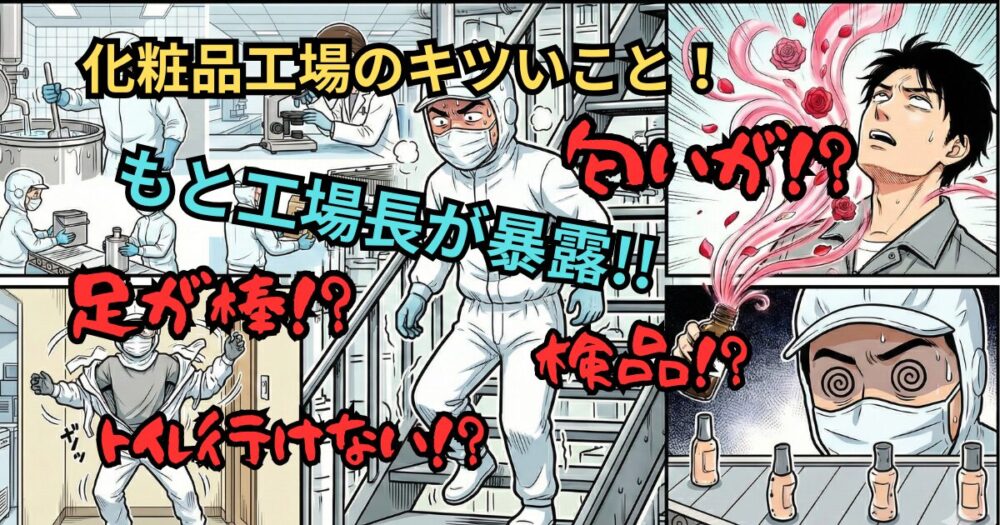 【コスメの仕事】化粧品工場はきつい？もと工場長が明かす「クリーンルーム・原料臭・検品」の実態!!